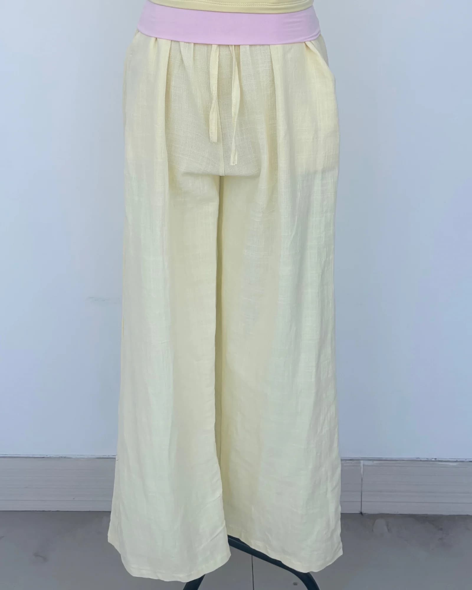 Linen Pants in Butter, product view